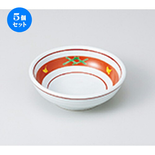 5個セット☆ 松花堂 ☆ 朱巻井桁丸鉢 [ 11 x 3.5cm ］ | 弁当 小鉢 豆皿 幕ノ内 人気 おすすめ 食器 業務用 飲食店 カフェ うつわ 器 おしゃれ かわいい ギフト プレゼント 引き出物 誕生日 贈り物 贈答品 食器セット