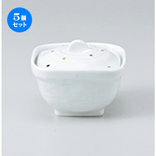5個仕掛ける ☆ 蓋物 ☆ 塗り付ける水玉角煮物碗 [ 10 x 10 x 7.5糎 ］ | 一般受け おすすめ 食器 お役目用 飲食店 喫茶店 うつわ 器 今めかしい 可愛らしい 差し上げ物 差し上げ物 差し上げ物 生まれ落ちる日 差し上げ物 譲りわたす品 食器仕掛ける
