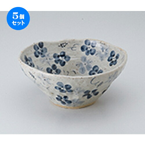 5個セット ☆ 多用鉢 ☆ 亜福窯 藍花ボールＭ（藍） [ 18 x 8.5cm ］ | 中鉢 盛鉢 取り鉢 ボウル 中 おすすめ 人気 食器 業務用 飲食店 カフェ うつわ 器 おしゃれ かわいい お洒落 ギフト プレゼント 引き出物 内祝い 結婚祝い 誕生日 贈り物 贈答品 食器セット