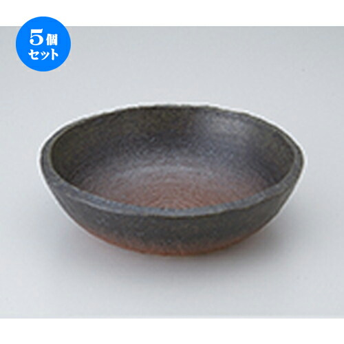 5個セット ☆ 多用鉢 ☆ 備前風クシメ7.0鉢 [ 21.7 x 6.5cm ］ | 中鉢 盛鉢 取り鉢 ボウル 中 おすすめ 人気 食器 業務用 飲食店 カフェ うつわ 器 おしゃれ かわいい お洒落 ギフト プレゼント 引き出物 内祝い 結婚祝い 誕生日 贈り物 贈答品 食器セット