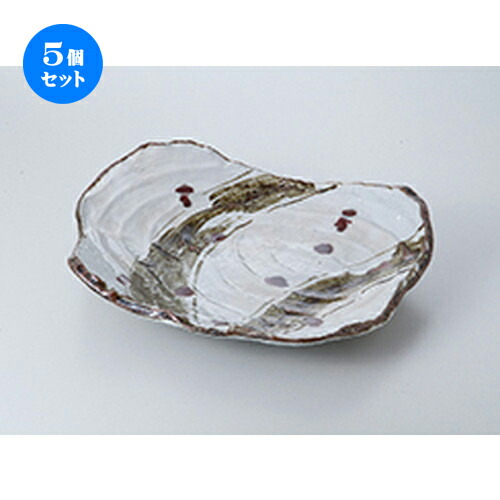 5個セット☆ 盛込皿 ☆ 錆絵辰砂渦彫11.0盛込皿 [ 35 x 27 x 7cm ］ | 人気 おすすめ 食器 業務用 飲食店 カフェ うつわ 器 おしゃれ かわいい ギフト プレゼント 引き出物 誕生日 贈り物 贈答品 食器セット