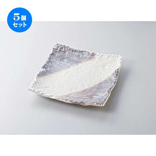 5個セット☆ 萬古焼盛込皿 ☆ 志野8.0四方皿 [ 26 x 26 x 5cm ］ | 盛皿 和食 取り皿 居酒屋 人気 おすすめ 食器 業務用 ファミリー 飲食店 カフェ うつわ ホテル 家庭用 器 おしゃれ SNS 内祝い ギフト プレゼント パーティ 引き出物 誕生日 記念日 SNS 食器セット｜せともの本舗