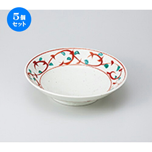 5個セット☆ めん皿 ☆ 錦唐草盛鉢 [ 25 x 6.4cm ］ | そば 蕎麦 めん 麺おすすめ 人気 食器 業務用 飲食店 カフェ うつわ 器 おしゃれ かわいい お洒落 可愛い ギフト プレゼント 引き出物 内祝い 結婚祝い 誕生日 贈り物 贈答品 食器セット