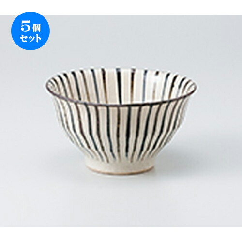 5個セット☆ 多用碗 ☆ 手描き錆十草4.5寸多用丼 [ 13.5 x 8cm ］ | 多用丼 サラダ 麺類 スープ 食器 業務用 飲食店 カフェ うつわ 器 おしゃれ かわいい お洒落 可愛い ギフト プレゼント 引き出物 内祝い 結婚祝い 誕生日 贈り物 贈答品 おすすめ 食器セット