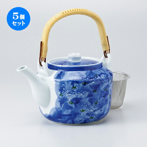 5個セット 土瓶 / 濃牡丹8号土瓶（Uアミ付） [ 16 x 13.8cm 1700cc ] | ポット 急須 土瓶 お茶 大きい 一服 まったり 人気 おすすめ 食器 業務用 飲食店 カフェ うつわ 器 おしゃれ かわいい ギフト プレゼント 引き出物 誕生日 贈り物 贈答品 食器セット｜せともの本舗