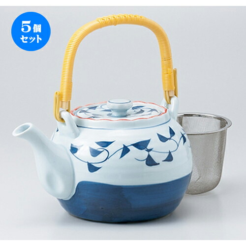 5個セット 土瓶 / ゴス巻唐草土瓶4.0 [ 17.5 x 9.5cm 720cc ] | ポット 急須 土瓶 お茶 大きい 一服 まったり 人気 おすすめ 食器 業務用 飲食店 カフェ うつわ 器 おしゃれ かわいい ギフト プレゼント 引き出物 誕生日 贈り物 贈答品 食器セット
