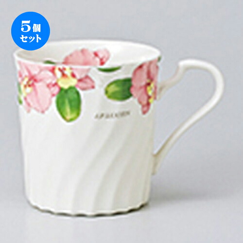 5個仕掛ける☆ マグカップ ☆ レインボフラワーマグ（サクラ色） [ 8 x 8.7糎 ・ 300竓 ］ | マグカップ コップ 珈琲 紅茶の葉 紅茶 一般受け おすすめ 食器 洋食器 御役目用 飲食店 喫茶店 うつわ 器 差し上げ物 差し上げ物 差し上げ物 生まれ落ちる日 差し上げ物 差しあげる品 住み家 でき事 おうち 食器仕掛ける