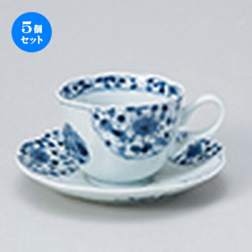 5個セット 碗皿 / 花伊万里 コーヒー碗皿 [ 碗 12.2 x 9 x 7cm 230cc ] 皿 15.5 x 2.5cm ] | コーヒー カップ ティー 紅茶 喫茶 碗皿 人気 おすすめ 食器 洋食器 業務用 飲食店 カフェ うつわ 器 おしゃれ かわいい ギフト プレゼント 引き出物 誕生日 贈答品 食器セット｜せともの本舗