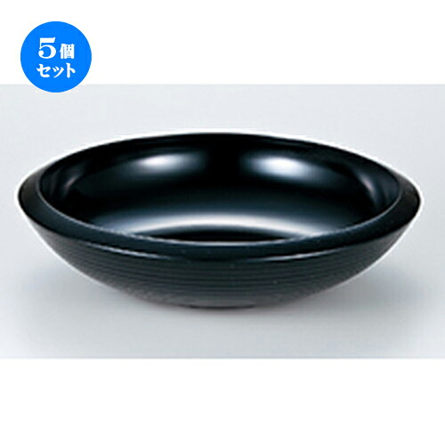 5個セット 6.0 千筋鉄鉢 黒 ［ φ185 x h 65mm ］ | ボール ボウル お椀 WAN 鉢 人気 おすすめ 食器 洋食器 業務用 飲食店 カフェ うつわ 器 おしゃれ かわいい ギフト プレゼント 引き出物 誕生日 贈り物 贈答品