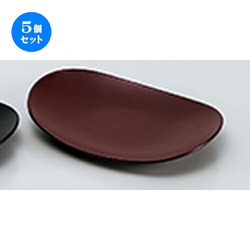 5個セット 5.7 小判皿 銀朱ハケ目 ［ 170 x 126 x h 26mm ] |皿 盛り器 人気 おすすめ 食器 日本食 業務用 飲食店 カフェ うつわ 器 おしゃれ かわいい ギフト プレゼント 引き出物 誕生日 贈り物 贈答品