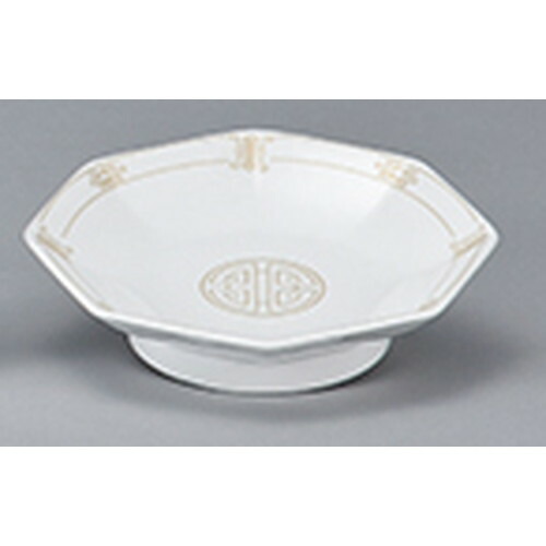 中華オープン 珠洛（強化） 71/2吋八角高台皿 [ 19 x 5cm ] | チャーハン 餃子 高台皿 炒飯 ラーメン 人気 おすすめ 食器 中華 飯店 中華食器 業務用 飲食店 カフェ うつわ 器 おしゃれ かわいい ギフト プレゼント 引き出物 誕生日 贈り物 贈答品