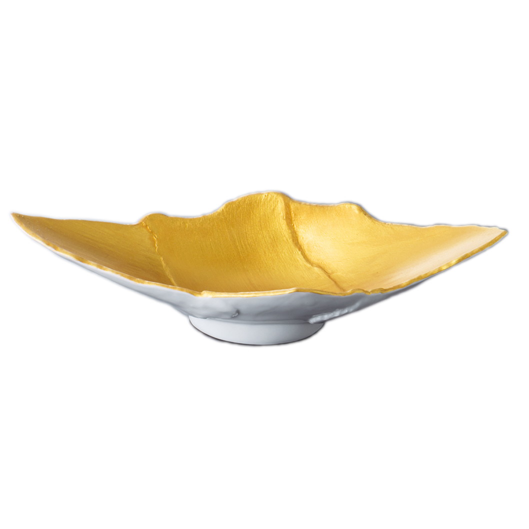 金彩ちぎり菱型皿 [ 23 x 9.3 x 5.4cm ] | 小鉢 小 小さい 鉢 ボウル 万能 人気 おすすめ 食器 業務用 飲食店 カフェ うつわ 器 おしゃれ かわいい ギフト プレゼント内祝い 結婚祝い 誕生日 贈り物 贈答品