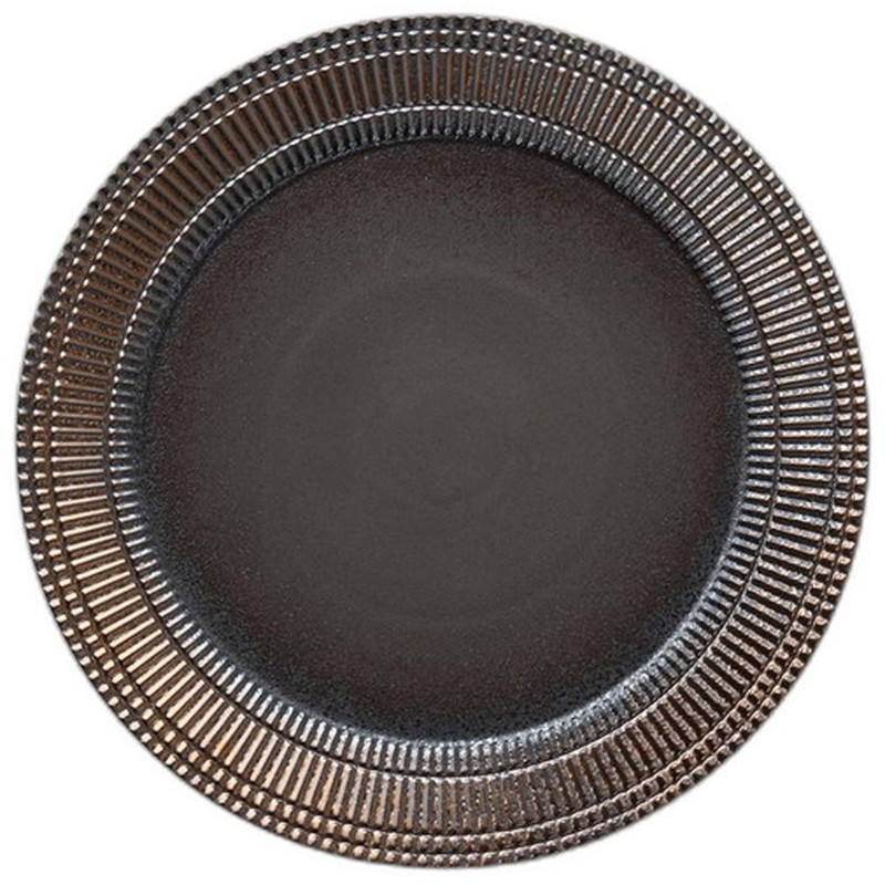 炭化土黄金結晶ホーステル29.5cm皿 [ 29.2 x 29.2 x 2cm ] | 洋食器大皿 | おすすめ 人気 食器 業務用 飲食店 カフェ うつわ おしゃれ かわいい 可愛い ギフト プレゼント 引き出物 結婚祝い 誕生日