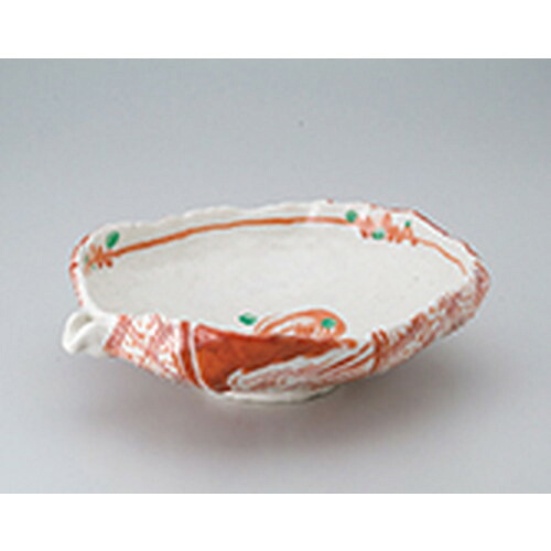 盛込鉢 赤絵片口鉢 ［ 26 x 21.7 x 8cm ］ | 盛り鉢 盛鉢 万能 取り鉢 おすすめ 食器 業務用 飲食店 カフェ うつわ 器 おしゃれ かわいい お洒落 可愛い おしゃれ かわいい お洒落 可愛い｜せともの本舗