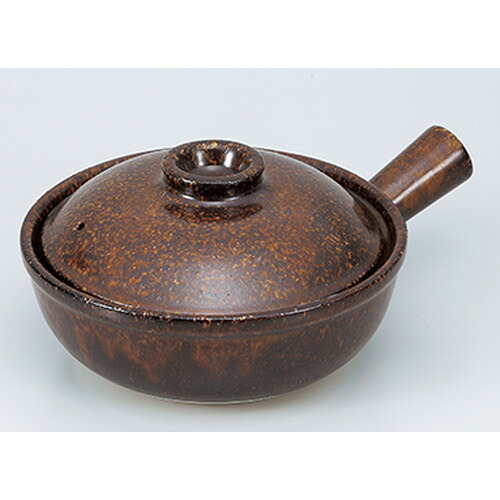 耐熱 アメ唐津片手鍋大 ［ 25.5 x 18.9 x 7cm ］ 【 レストラン ホテル カフェ 洋食器 飲食店 業務用 】｜せともの本舗