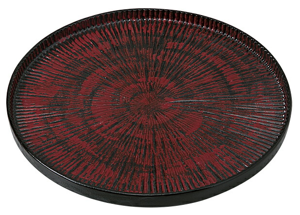 黒柚子紅毛はらい目しのぎ7.5皿 [23×1.7糎] | 器 食器 和食器 和皿 和食 飲食店 食べ物屋 泊まり 喫茶店 和喫茶店 食堂 赤ちょうちん 通信販売 食べ物屋 お役目用 身寄り用 譲りわたす 差し上げ物 差し上げ物 雑貨店 今めかしい 可愛らしい 御祭り 開店 定食 仕掛ける アペタイザー 盛り合わせ