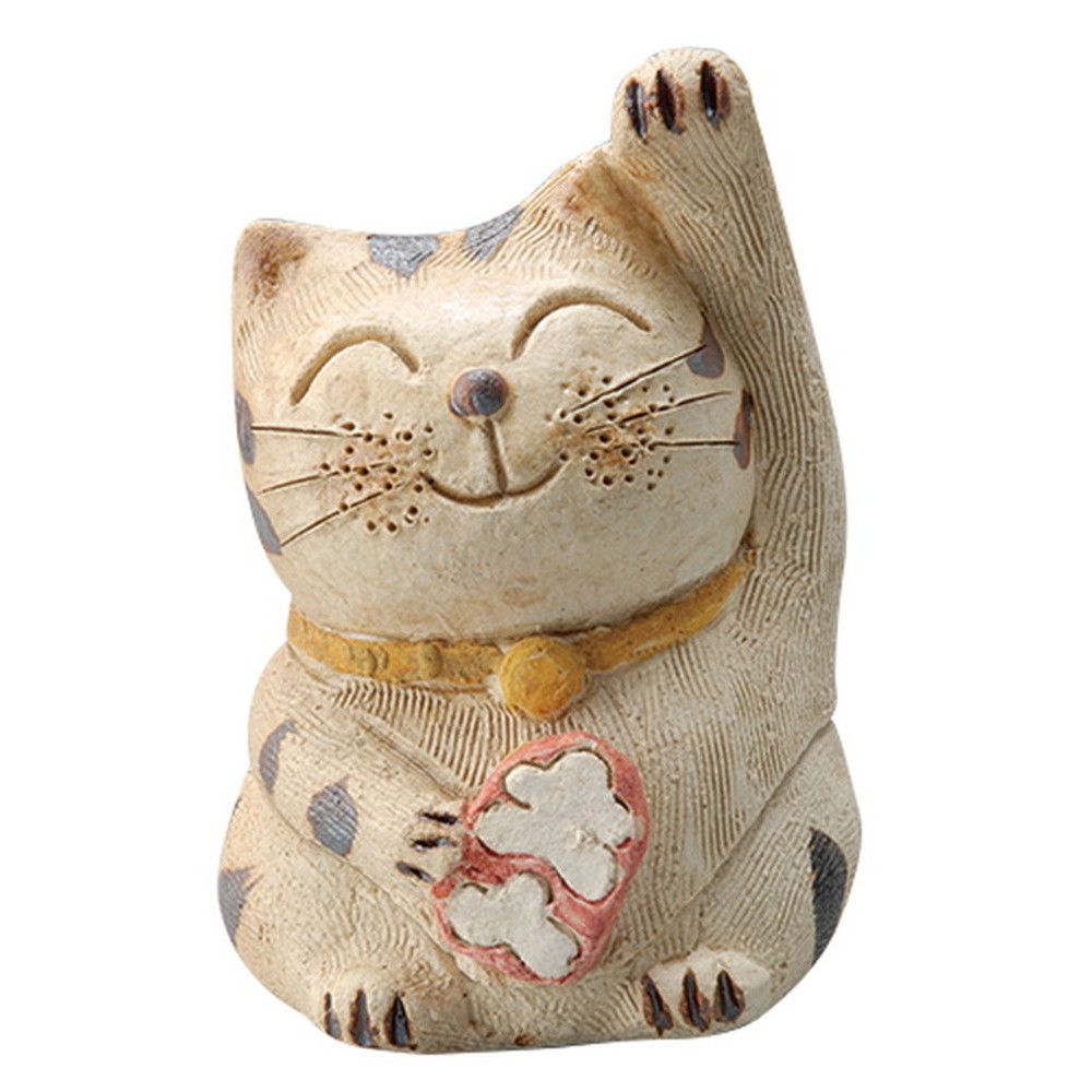 市場 香炉 飲食店 人招き 高さ14cm 中 かわいい ギフト カフェ うつわ 器 微笑み招き猫 おしゃれ