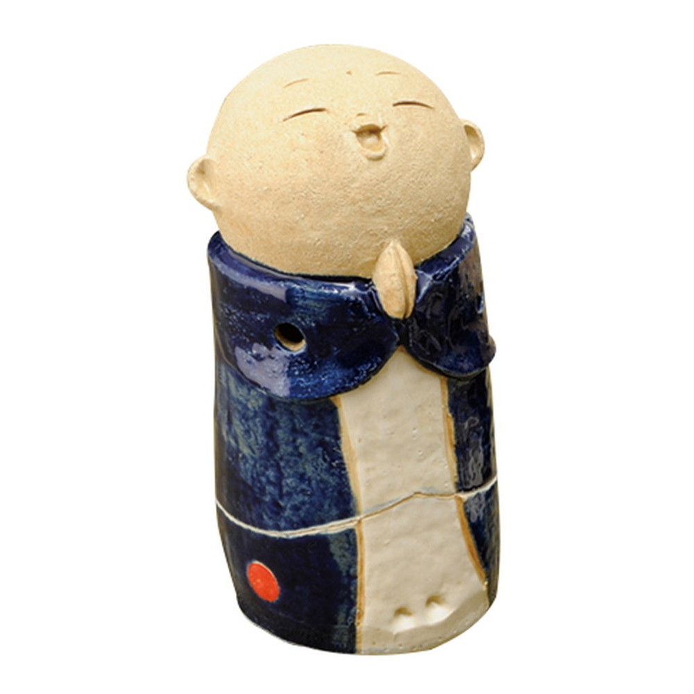 香炉 青 器 うつわ ギフト 大 5 3寸 おしゃれ お地蔵様 かわいい 高さ16cm カフェ 飲食店