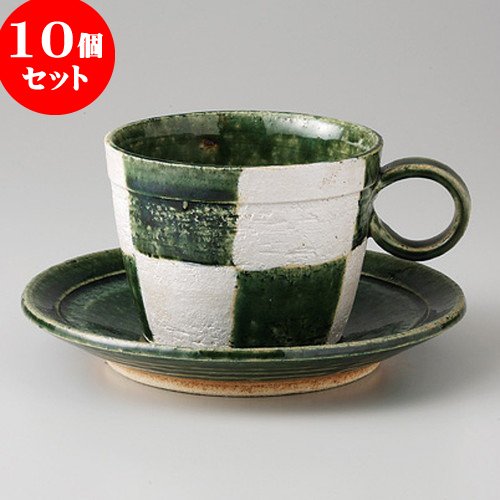 送料無料 激安 お買い得 キ゛フト 10個セット 和風コーヒーＣ Ｓ 織部