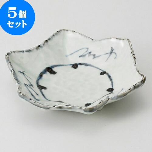 5個セット ☆ 向付 ☆ 古染つむぎ 紅葉鉢 [ 19 x 18.5 x 5cm 310g ] | 和食器 鉢 小鉢 ボウル 浅鉢 料亭 ホテル 食器 業務用 飲食店 カフェ うつわ 器 おしゃれ かわいい ギフト プレゼント 内祝い 誕生日 贈り物 贈答品 おすすめ