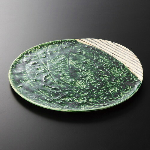 ☆ 特選前菜皿 ☆ 織部線流し 9.0皿 [ 27 x 2cm 900g ] | 付出 前菜 アラカルト 人気 おすすめ 食器 業務用 飲食店 カフェ うつわ 器 おしゃれ かわいい ギフト プレゼント 引き出物 誕生日 贈り物 贈答品