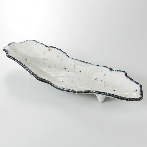 ☆ 盛込皿 ☆ かいらぎ呉須流 くし目長皿 [ 43 x 15 x 5.5cm 1010g ] | 盛り皿 盛皿 人気 おすすめ フルーツ皿 パーティー パスタ皿 食器 業務用 飲食店 カフェ うつわ 器 ギフト プレゼント 引き出物 誕生日 贈り物 贈答品 おしゃれ かわいい｜せともの本舗