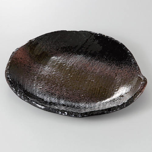 ☆ 和皿 ☆ 黒緑彩 変形9.0皿 [ 28 x 24.5 x 3.7cm 790g ] | 大きい お皿 大皿 盛り皿 盛皿 人気 おすすめ パスタ皿 パーティー 食器 業務用 飲食店 カフェ うつわ 器 ギフト プレゼント誕生日 贈り物 贈答品 おしゃれ かわいい