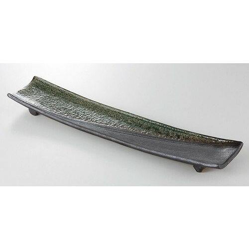 ☆ 盛込皿 ☆ 櫛目織部（手造） 細長皿 [ 45 x 9 x 4cm ] | 盛り皿 盛皿 人気 おすすめ フルーツ皿 パーティー パスタ皿 食器 業務用 飲食店 カフェ うつわ 器 ギフト プレゼント 引き出物 誕生日 贈り物 贈答品 おしゃれ かわいい