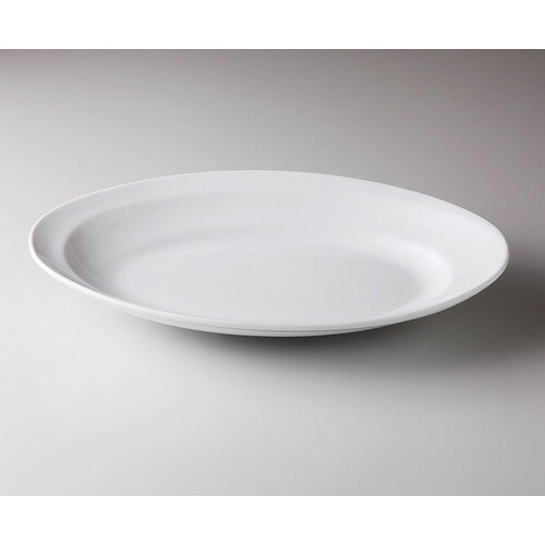 ☆ ビュッフェ＆バイキング ☆ シャインホワイト 惰円深皿（小） [ 40.5 x 22.2 x 5.5cm 1350g ] | 大皿 プレート パーティ 人気 おすすめ 食器 洋食器 業務用 飲食店 カフェ うつわ 器 おしゃれ かわいい ギフト プレゼント 引き出物 誕生日 贈り物 贈答品 自宅用 大きい