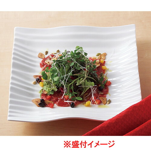 ☆ ビュッフェ＆バイキング ☆ ヨーロピアンウェーブ 25cm皿 [ 25.5 x 25.5 x 4cm ] | 大皿 プレート パーティ 人気 おすすめ 食器 洋食器 業務用 飲食店 カフェ うつわ 器 おしゃれ かわいい ギフト プレゼント 引き出物 誕生日 贈り物 贈答品 自宅用 大きい