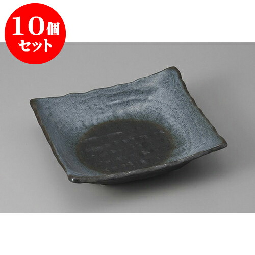 10個セット 向付 黒志野四ッ足多用鉢 [18 x 18 x 5cm] | 和食器 鉢 小鉢 ボウル 浅鉢 料亭 ホテル 食器 業務用 飲食店 カフェ うつわ 器 おしゃれ かわいい ギフト プレゼント 内祝い 誕生日 贈り物 贈答品 おすすめ 食器セット