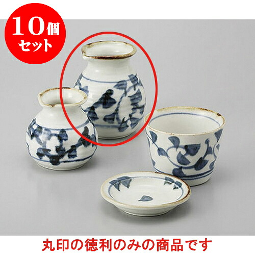 10個セット そば用品 タコ唐草そば徳利(大) [7.2 x 6.5 x 10.3cm 280cc] | そば 蕎麦 おすすめ 人気 食器 業務用 飲食店 カフェ うつわ 器 おしゃれ かわいい お洒落 可愛い ギフト プレゼント 引き出物 内祝い 結婚祝い 誕生日 贈り物 自宅 イベント 料理 食器セット｜せともの本舗