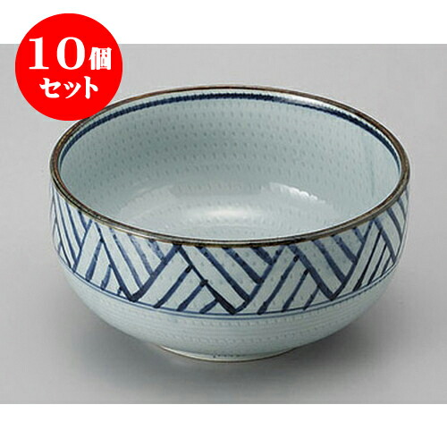 10個セット めん皿・めん鉢 手描アジロ5.5ボール [16 x 8cm] | そば 蕎麦 めん 麺おすすめ 人気 食器 業務用 飲食店 カフェ うつわ 器 おしゃれ かわいい お洒落 可愛い ギフト プレゼント 引き出物 内祝い 結婚祝い 誕生日 贈り物 贈答品 食器セット
