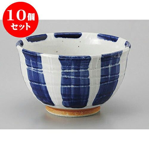 10個セット 丼 一珍紺十草京型5.0丼 [15.5 x 9.8cm] 土物 | お好み丼 丼ぶり カフェ丼 鉢 ラーメン そば うどん ボウル 食器 業務用 飲食店 カフェ うつわ 器 おしゃれ かわいい ギフト プレゼント 誕生日 贈り物 贈答品｜せともの本舗