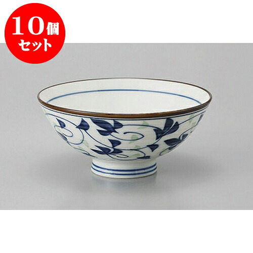 10個セット 大平 粉引千葉唐草大平 [13 x 5.8cm] | ちゃわん お茶碗 飯碗 ご飯茶碗 白米 人気 おすすめ 食器 業務用 飲食店 カフェ うつわ 器 おしゃれ かわいい ギフト プレゼント 引き出物 誕生日 贈り物 贈答品 食器セット｜せともの本舗