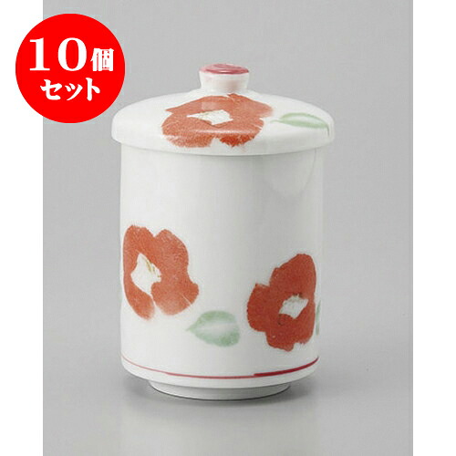 10個セット 蓋付湯呑 和紙椿蓋付組湯呑(小) [6.5 x 10.5cm] | ゆのみ 湯呑 湯飲み 一服 お茶 人気 おすすめ 食器 業務用 飲食店 カフェ うつわ 器 おしゃれ かわいい ギフト プレゼント 引き出物 誕生日 贈り物 贈答品 食器セット