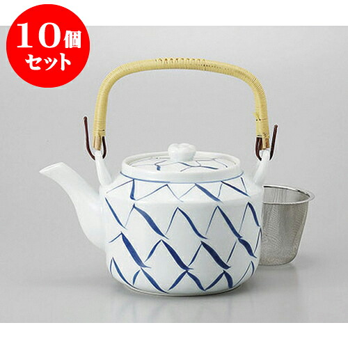 10個セット 土瓶 手描網万能茶こし付土瓶8号 [15.8 x 13.6cm 1260cc] | ポット 急須 土瓶 お茶 大きい 一服 まったり 人気 おすすめ 食器 業務用 飲食店 カフェ うつわ 器 おしゃれ かわいい ギフト プレゼント 引き出物 誕生日 贈り物 贈答品 食器セット｜せともの本舗