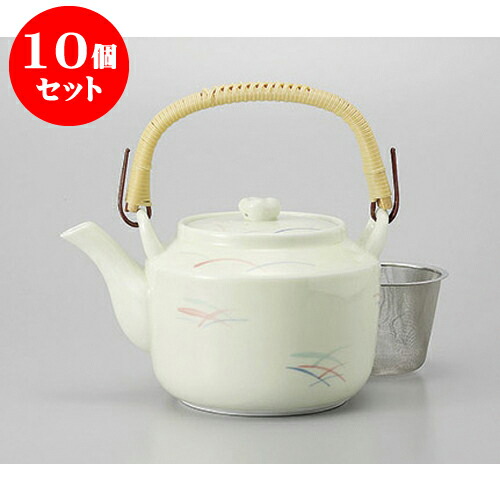 急須 超安い 1080cc 12 8cm X 13 7 草花 万能茶こし付 6号土瓶 土瓶 10個セット 贈答品 贈り物 誕生日 引き出物 プレゼント ギフト かわいい おしゃれ 器 うつわ カフェ 飲食店 業務用 食器 おすすめ 人気 まったり 一服 大きい お茶 土瓶 急須 ポット