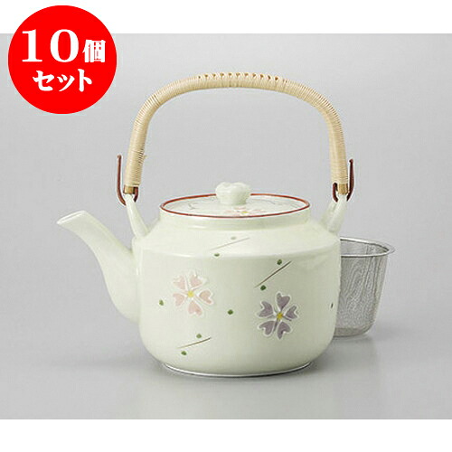 10個セット 土瓶 しだれ梅(万能茶こし付)8号土瓶 [15.5 x 13.5cm 1600cc] | ポット 急須 土瓶 お茶 大きい 一服 まったり 人気 おすすめ 食器 業務用 飲食店 カフェ うつわ 器 おしゃれ かわいい ギフト プレゼント 引き出物 誕生日 贈り物 贈答品 食器セット｜せともの本舗