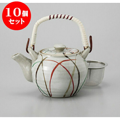 10個セット 土瓶 あし1.8号土瓶(アミ付)　(U) [10.1 x 9cm 360cc] | ポット 急須 土瓶 お茶 大きい 一服 まったり 人気 おすすめ 食器 業務用 飲食店 カフェ うつわ 器 おしゃれ かわいい ギフト プレゼント 引き出物 誕生日 贈り物 贈答品 食器セット 26,632円