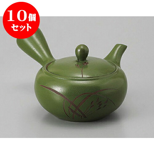 気質アップ 楽天市場 10個セット 急須 緑泥2 5合無地帯網 450cc ポット 急須 きゅうす 土瓶 お茶 一服 まったり 人気 おすすめ 食器 業務用 飲食店 カフェ うつわ 器 おしゃれ かわいい ギフト プレゼント 引き出物 誕生日 贈り物 贈答品 せともの本舗 限定価格