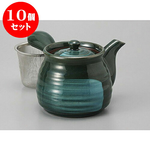 10個セット 急須 エメラルド六兵2.5急須(アミ付) [360cc] | ポット 急須 きゅうす 土瓶 お茶 一服 まったり 人気 おすすめ 食器 業務用 飲食店 カフェ うつわ 器 おしゃれ かわいい ギフト プレゼント 引き出物 誕生日 贈り物 贈答品 食器セット