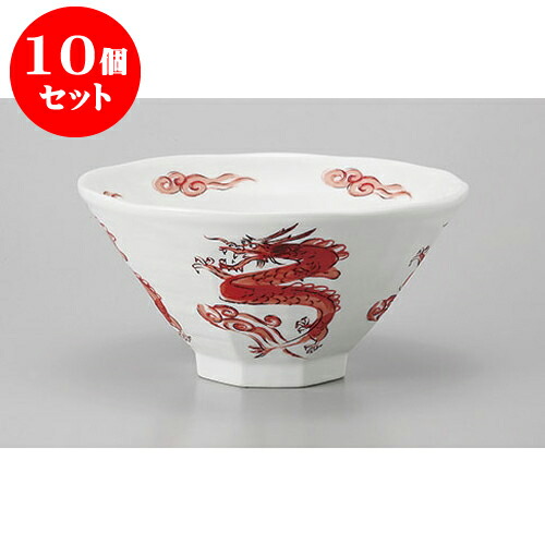 10個セット 中華丼 赤昇竜7.0八角丼 [22 x 11.4cm] ｲﾝｸﾞﾚ | 丼 丼ぶり どんぶり ラーメン チャーハン 人気 おすすめ 食器 中華 飯店 中華食器 業務用 飲食店 カフェ うつわ 器 おしゃれ かわいい ギフト プレゼント 引き出物 誕生日 贈り物 贈答品 食器セット｜せともの本舗