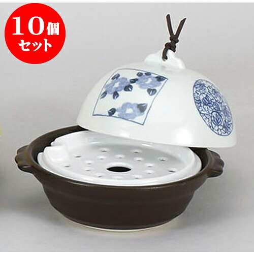 10個仕掛ける 蒸し鍋 染付学生寄宿舎型鍋・蒸し器(目皿付) [18 x 16 x 13糎] 直火 | 一般受け おすすめ 食器 洋食器 御役目用 飲食店 喫茶店 うつわ 器 今めかしい 愛くるしげ 差し上げ物 差し上げ物 生まれ落ちる日 差しあげる品 食器仕掛ける 食器仕掛ける