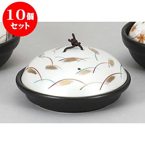 10個セット 陶板 黒釉花遊び陶板 [17 x 7cm] 強化 直火 蓋強化 | 人気 おすすめ 食器 洋食器 業務用 飲食店 カフェ うつわ 器 おしゃれ かわいい ギフト プレゼント 誕生日 贈答品 食器セット 食器セット