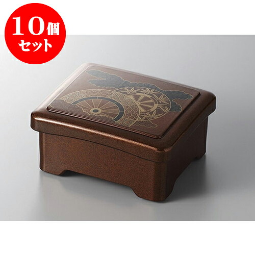 10個セット 重 御所車内朱新光月丼重 [16.7 x 14.3 x 8cm] 塗 | お重 鰻 天丼 かつ丼 うどん そば 蕎麦 プレゼント ギフト 結婚祝い 引き出物 内祝い 開店祝い 退職祝い 贈答品 贈り物 人気 通販 おしゃれ かわいい 業務用 飲食店