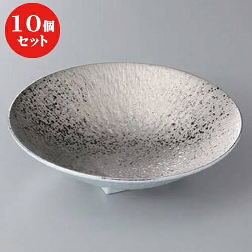 10個セット ☆ 向付 ☆プラチナとちり丸皿(小) [ 17 x 4.5cm ] | 和食器 鉢 小鉢 ボウル 浅鉢 料亭 ホテル 食器 業務用 飲食店 カフェ うつわ 器 おしゃれ かわいい ギフト プレゼント 内祝い 誕生日 贈り物 贈答品 おすすめ 食器セット｜せともの本舗