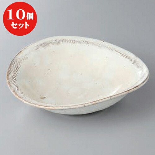 10個セット ☆ 向付 ☆粉引櫛目ひねり６.５鉢 [ 20 x 18 x 5.4cm ] | 和食器 鉢 小鉢 ボウル 浅鉢 料亭 ホテル 食器 業務用 飲食店 カフェ うつわ 器 おしゃれ かわいい ギフト プレゼント 内祝い 誕生日 贈り物 贈答品 おすすめ 食器セット