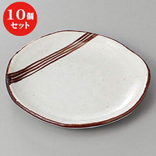10個セット ☆ 銘々皿 ☆志野流線５.０取皿 [ 15.5 x 1.7cm ] | 取り皿 取皿 中皿 和皿 和食器 食器 業務用 飲食店 カフェ うつわ 器 おしゃれ かわいい ギフト プレゼント 引き出物 内祝い 結婚祝い 誕生日 贈り物 贈答品 おすすめ 人気 食器セット