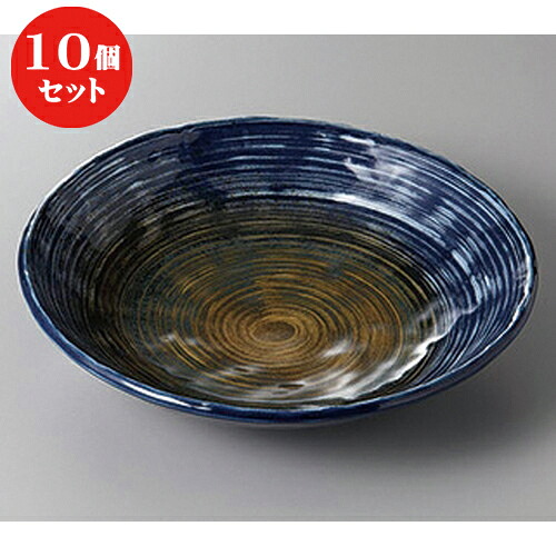10個セット ☆ めん皿 ☆青風手捻り８寸盛皿 [ 24 x 5.5cm ] | そば 蕎麦 めん 麺おすすめ 人気 食器 業務用 飲食店 カフェ うつわ 器 おしゃれ かわいい お洒落 可愛い ギフト プレゼント 引き出物 内祝い 結婚祝い 誕生日 贈り物 贈答品 食器セット